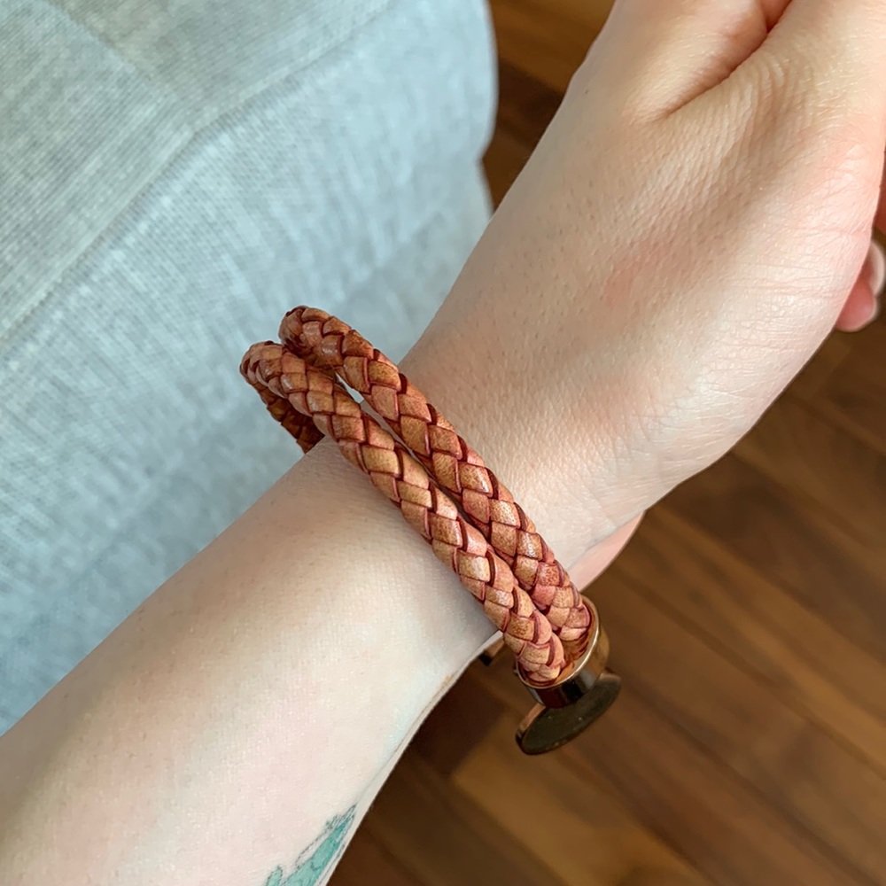 STEELX Stainless steel leather bracelet | EUC